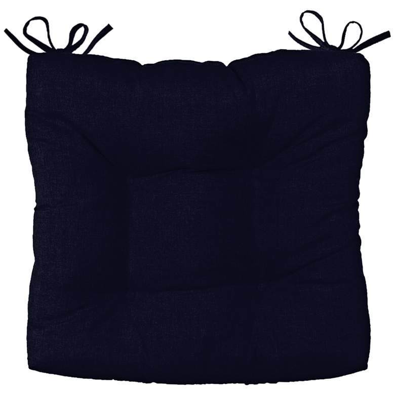Image 1 Sunbrella Palmdale Canvas Navy 19" Wide Tufted Chair Cushion