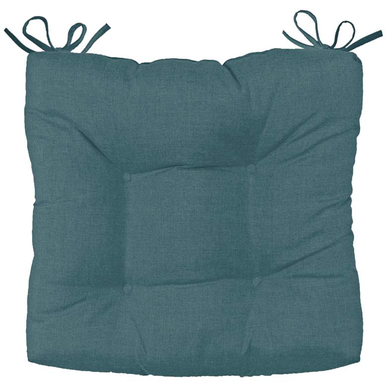 Image 1 Sunbrella Palmdale Cast Lagoon 19" Wide Tufted Chair Cushion
