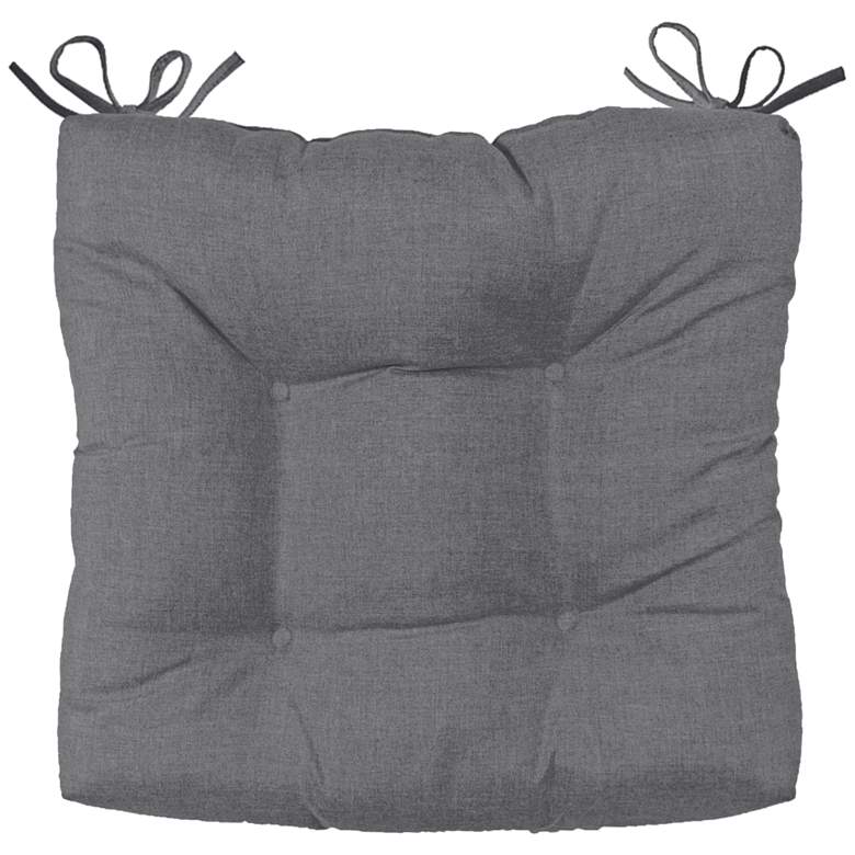 Image 1 Sunbrella Palmdale Cast Slate 19 inch Wide Tufted Chair Cushion