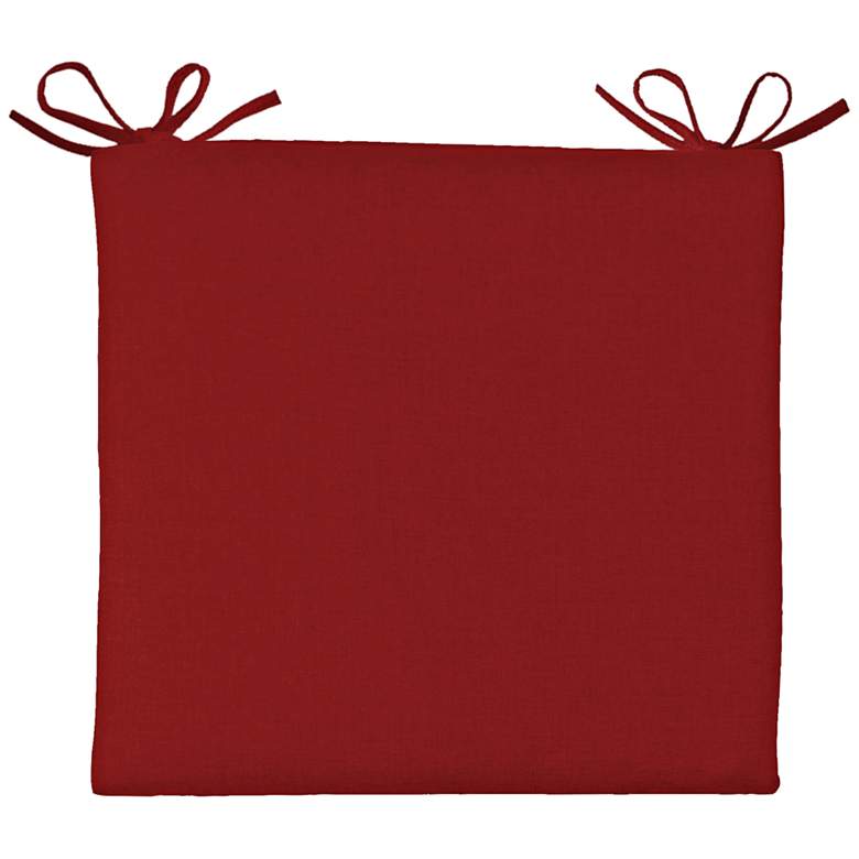Image 1 Sunbrella Parma Canvas Jockey Red 19" Wide Chair Cushion