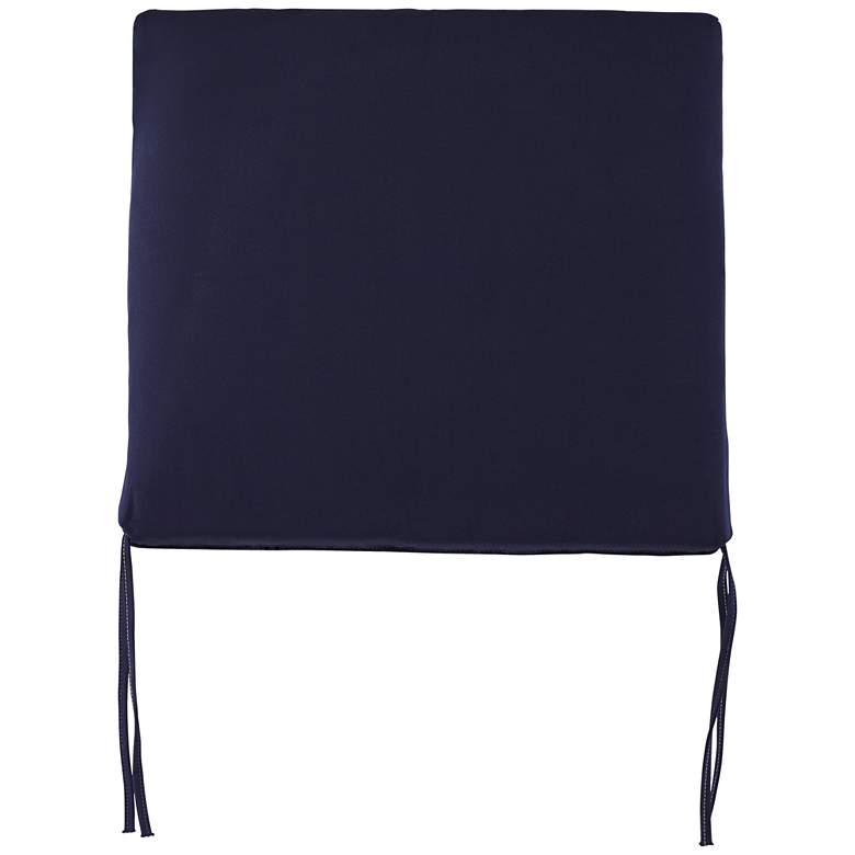 Image 1 Sunbrella Parma Canvas Navy 4 inch Thick Tied Chair Cushion