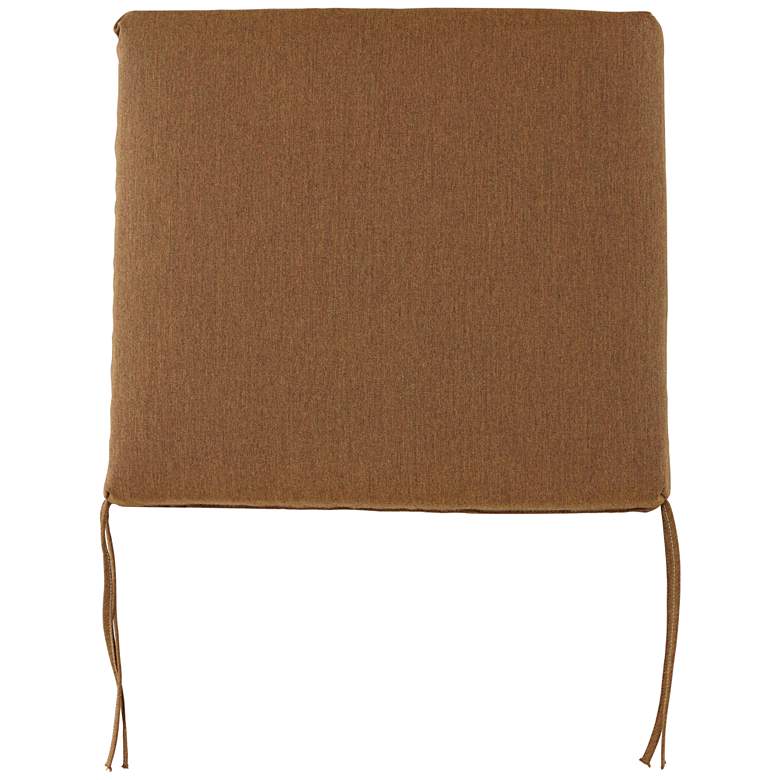 Image 1 Sunbrella Parma Canvas Teak 4 inch Thick Tied Chair Cushion