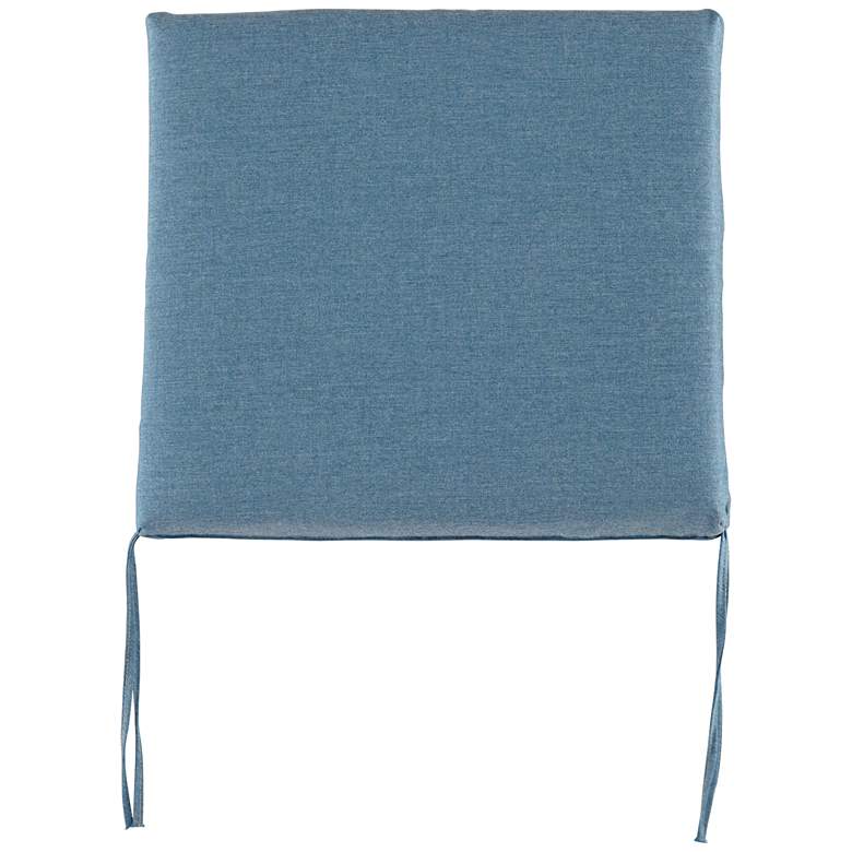Image 1 Sunbrella Parma Cast Lagoon 4" Thick Tied Chair Cushion