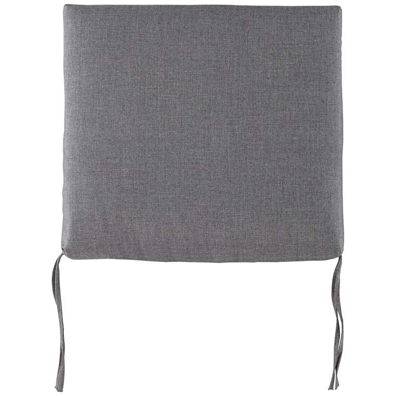Image 1 Sunbrella Parma Cast Slate 4 inch Thick Tied Chair Cushion