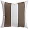 Sunbrella® Striped Cocoa 18"W Indoor-Outdoor Pillow