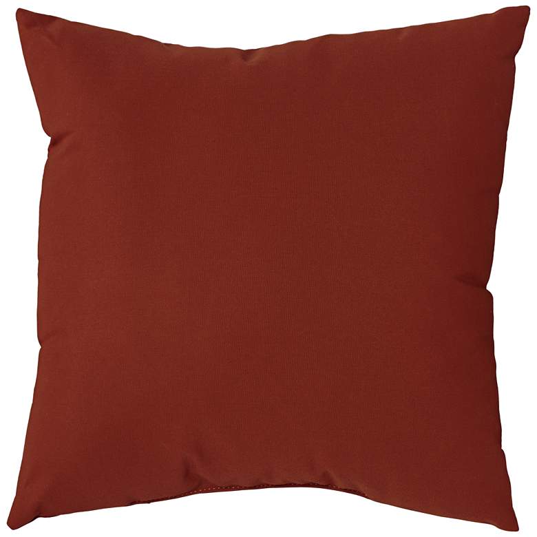 Image 1 Sunbrella Terracotta Canvas 18" Square Indoor-Outdoor Pillow