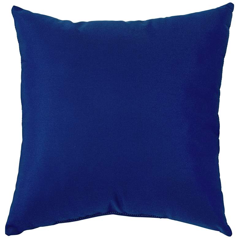 Image 1 Sunbrella True Blue Canvas 18 inch Square Indoor-Outdoor Pillow
