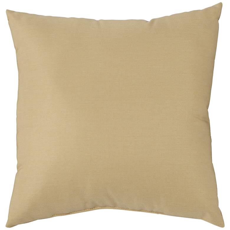 Image 1 Sunbrella Wheat Canvas 18 inch Square Indoor-Outdoor Pillow