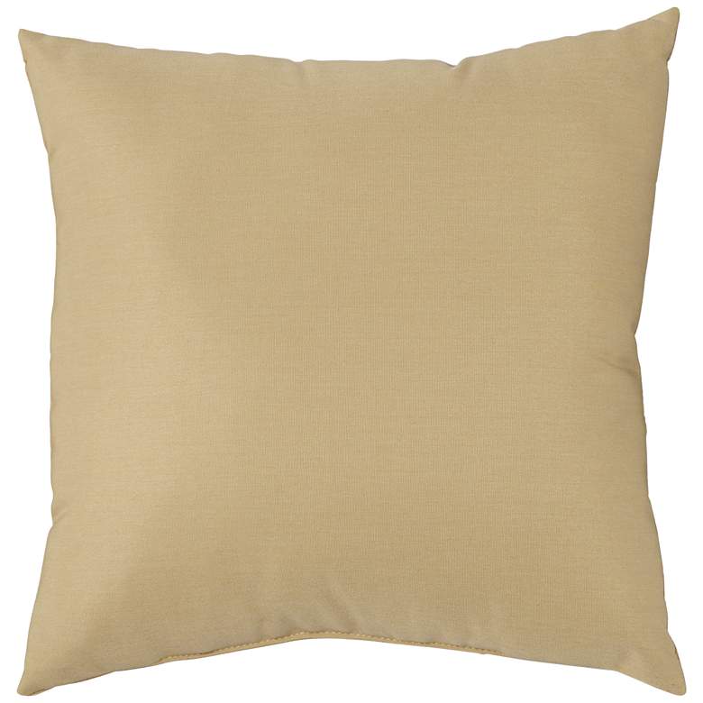 Image 1 Sunbrella Wheat Canvas 18" Square Indoor-Outdoor Pillow