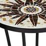 Sunburst Mosaic Black Outdoor Accent Table