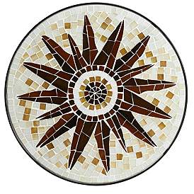 Image5 of Sunburst Mosaic Black Outdoor Accent Table more views