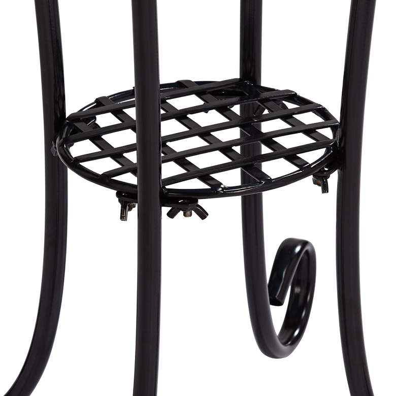 Image 6 Sunburst Mosaic Black Outdoor Accent Table more views