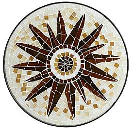 Image4 of Sunburst Mosaic Black Outdoor Accent Tables Set of 2 more views