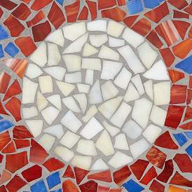 Image2 of Sunburst Mosaic Red Outdoor Accent Table more views