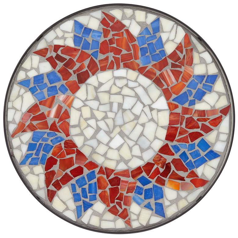 Image 4 Sunburst Mosaic Red Outdoor Accent Table more views