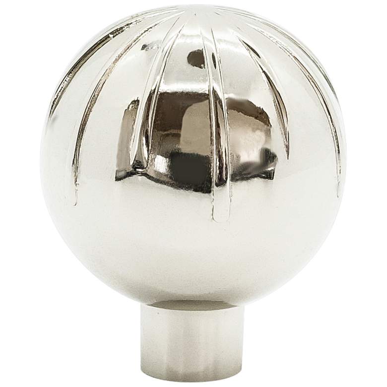 Image 1 Sunburst Polished Nickel Metal 1 1/2" Wide Cabinet Knob