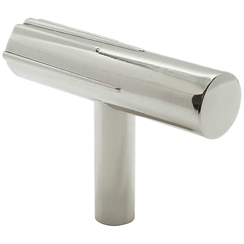Image 1 Sunburst Polished Nickel Metal 2" Wide Cabinet T-Knob