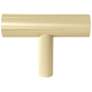 Sunburst Satin Brass Metal 2" Wide Cabinet T-Knob