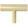 Sunburst Satin Brass Metal 2" Wide Cabinet T-Knob