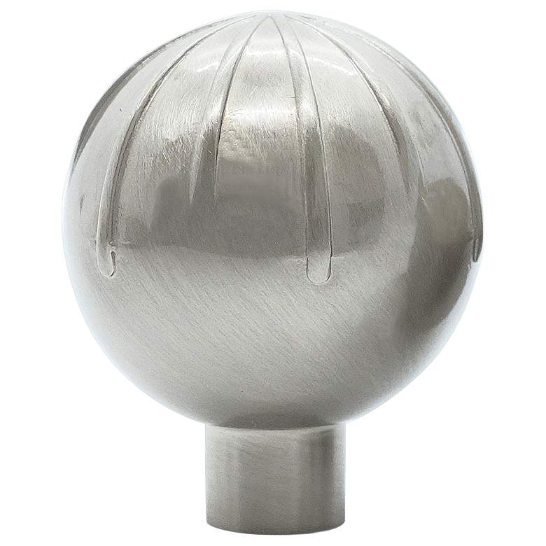 Image 1 Sunburst Satin Nickel Metal 1 1/2" Wide Cabinet Knob