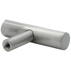 Sunburst Satin Nickel Metal 2" Wide Cabinet T-Knob