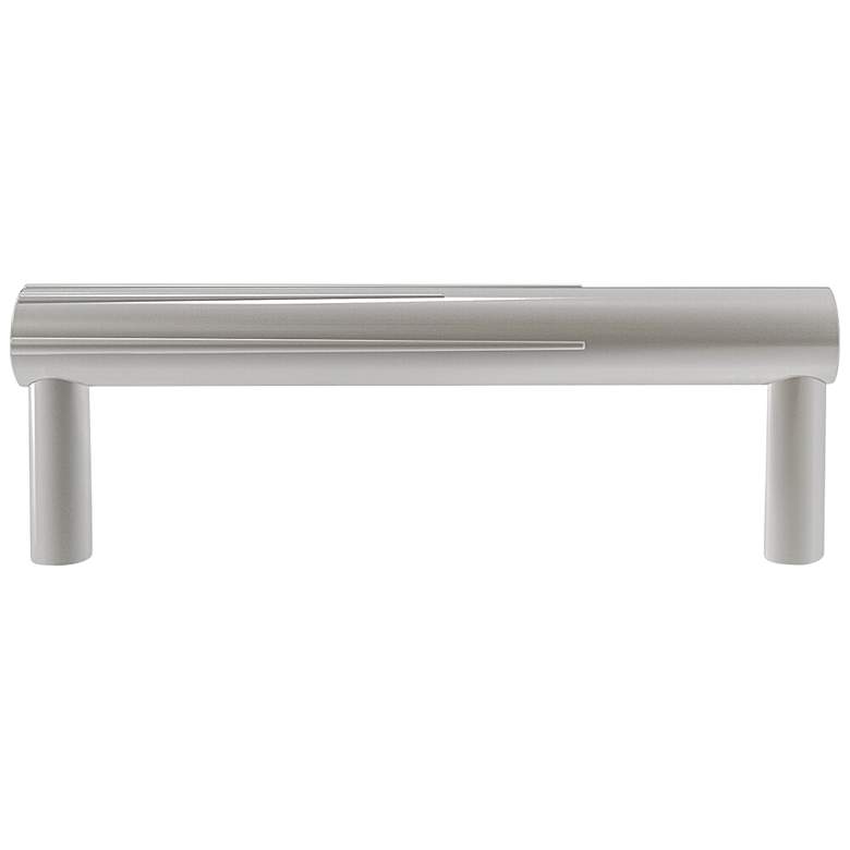 Image 1 Sunburst Satin Nickel Metal 4 1/2" Wide Cabinet Pull