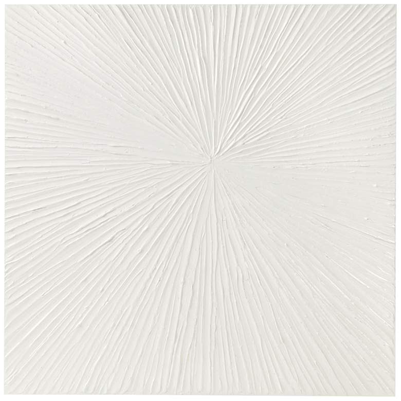 Image 2 Sunburst White 30" Square Hand-Painted Dimensional Wall Art
