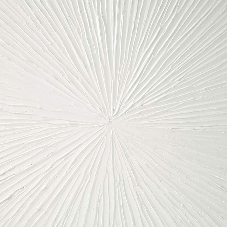 Image 3 Sunburst White 30" Square Hand-Painted Dimensional Wall Art more views