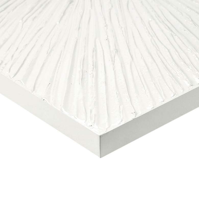 Image 4 Sunburst White 30" Square Hand-Painted Dimensional Wall Art more views