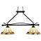 Sundance 35 1/2" Wide Glass LED Kitchen Island Light Chandelier