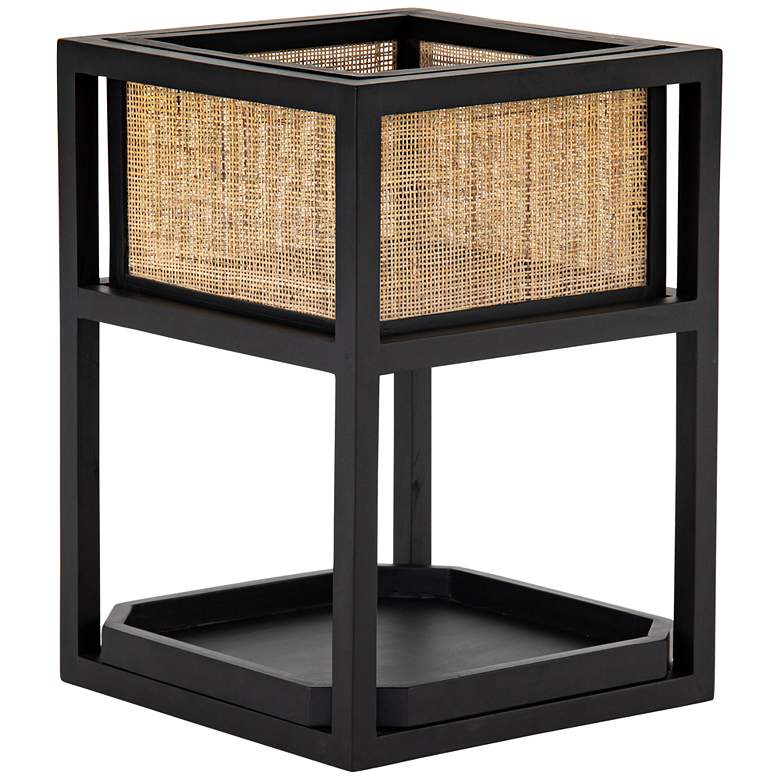 Image 1 Sundara Black and Wheat-Colored Square Reversible Planter