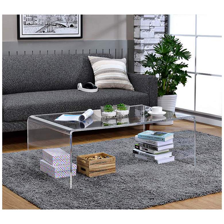 Image 1 Sundeen 44" Wide Modern Acrylic Coffee Table