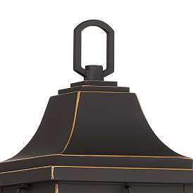 Image4 of Sunderland 15" High Black Warm Gold Outdoor Wall Light more views