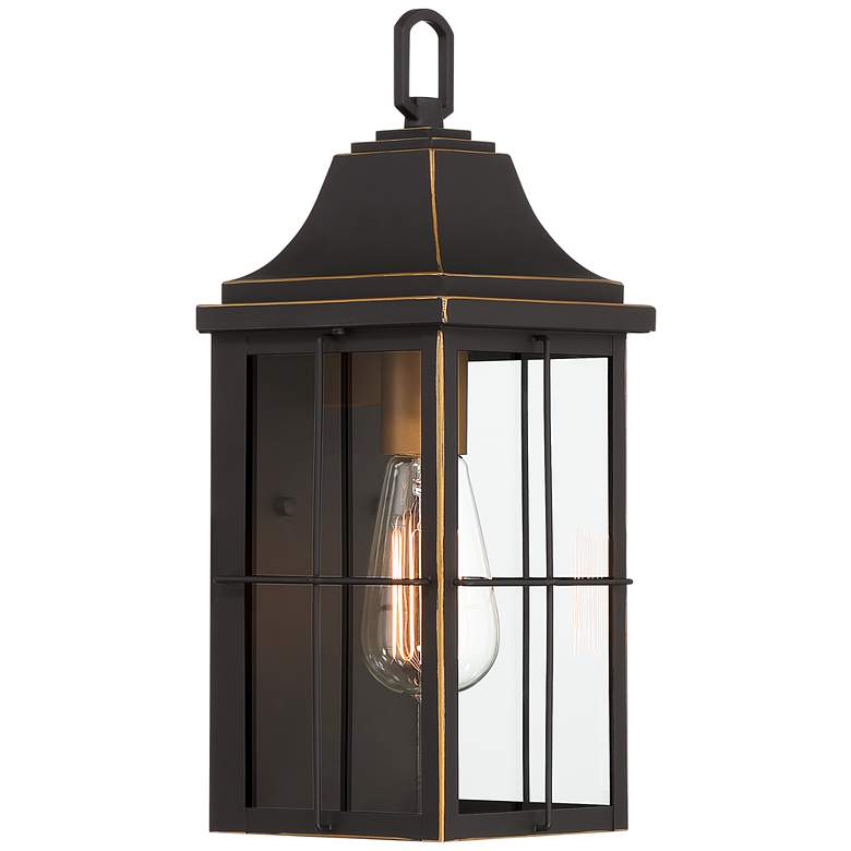 Image 6 Sunderland 15 inch High Black Warm Gold Outdoor Wall Light more views