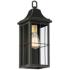 Sunderland 18 1/2" High Black Finish Steel Outdoor Wall Light Lantern