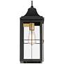 Sunderland 18 1/2" High Black Finish Steel Outdoor Wall Light Lantern