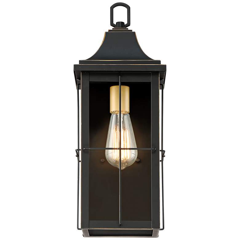 Image 4 Sunderland 18 1/2" High Black Finish Steel Outdoor Wall Light Set of 2 more views