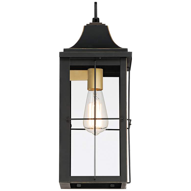 Image 6 Sunderland 18 1/2 inch High Black Finish Steel Outdoor Wall Light Set of 2 more views