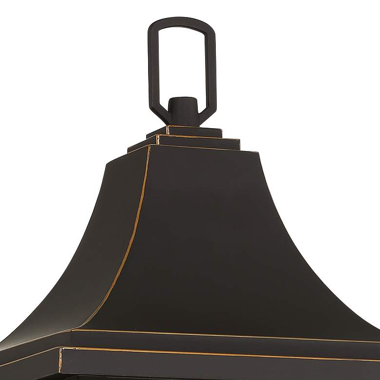 Image 4 Sunderland 24 3/4 inch High Black and Warm Gold Outdoor Wall Light Lantern more views