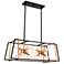 Sundews 29 1/2"W Black and Gold 12-Light Island Chandelier