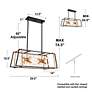 3_Sundews 29 1/2"W Black and Gold 12-Light Island Chandelier more views