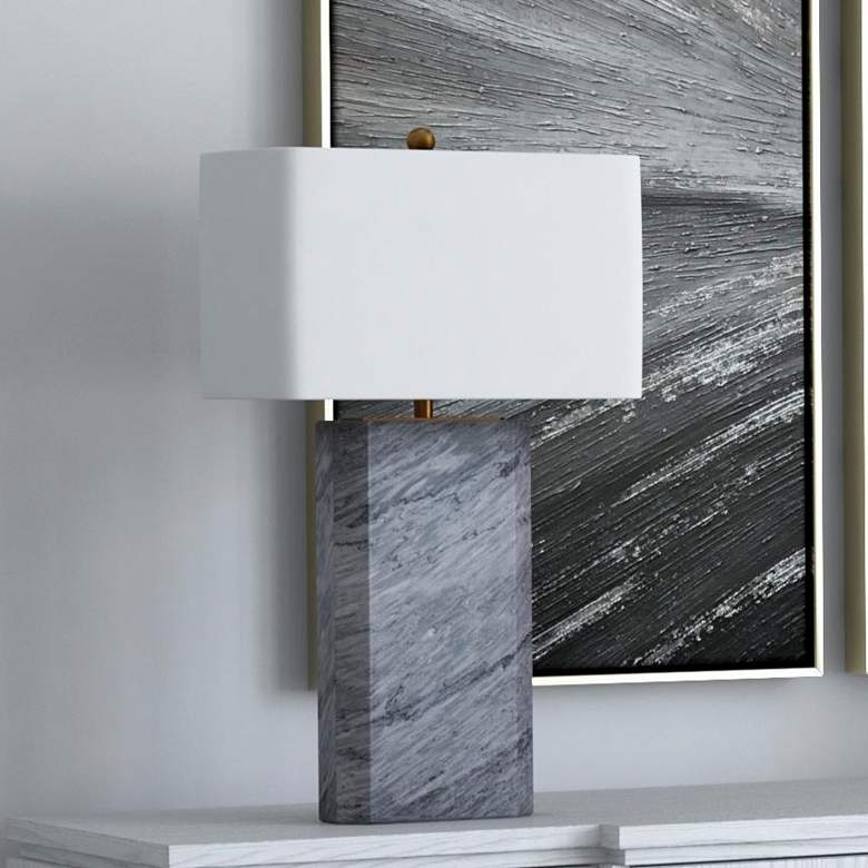 Image 1 Sundree 27" High Gray Marble Table Lamp