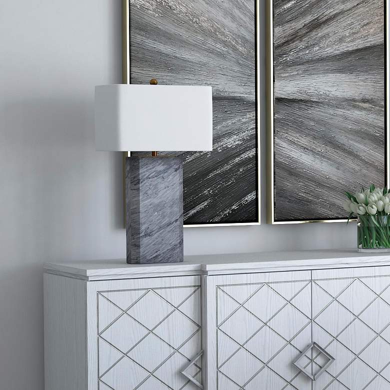 Image 5 Sundree 27" High Gray Marble Table Lamp more views