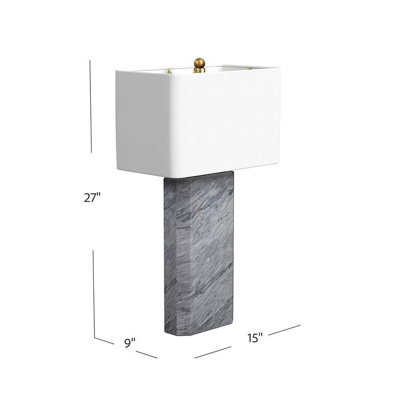 Image 7 Sundree 27" High Gray Marble Table Lamp more views
