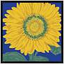 Sunflower 21" Square Black Giclee Wall Art
