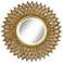 Sunflower 36" Wide Antique Gold Wall Mirror