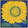 Sunflower 37" Square Black Giclee Wall Art