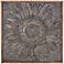 Sunflower 39" Square Sunburst Metal Framed Wall Art