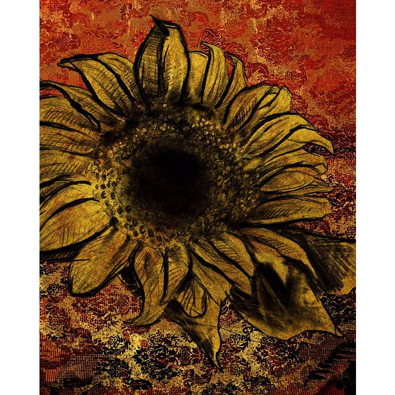 Image 1 Sunflower III Giclee 14 inch High Canvas Wall Art