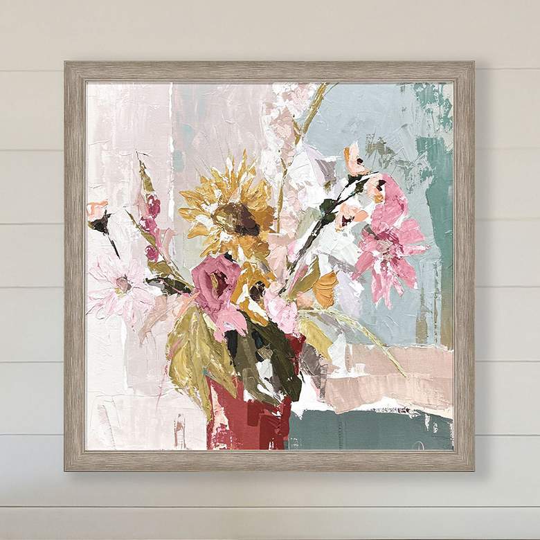 Image 1 Sunflower Vase 40"W x 40"H Framed Art